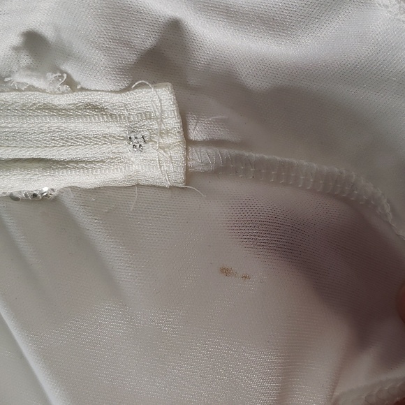 🔥🥵Jaw dropping off white sequin and bead high waisted skirt by Banjul LARGE🥵 - Picture 8 of 12